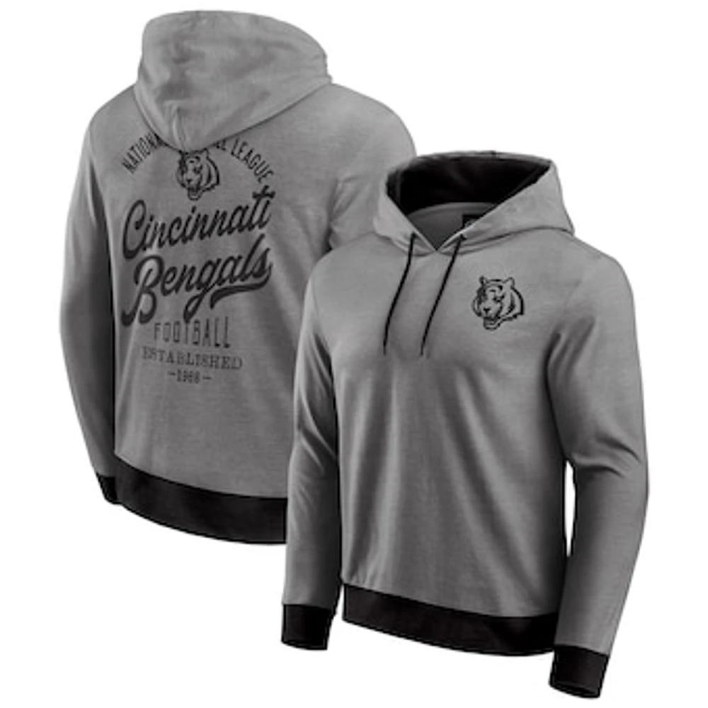 Men's Darius Rucker Collection by Fanatics Black Cincinnati Bengals Tonal Knit Pullover Hoodie