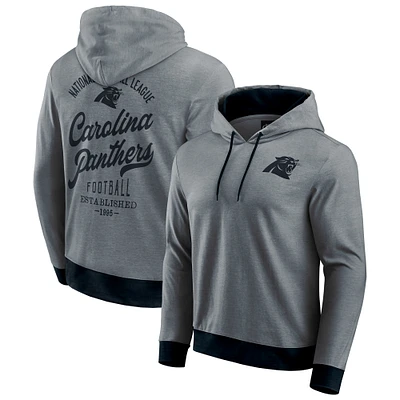 Men's Darius Rucker Collection by Fanatics Black Carolina Panthers Tonal Knit Pullover Hoodie