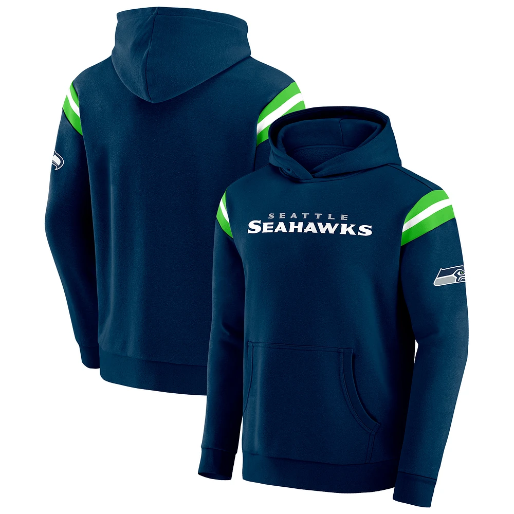 Men's Darius Rucker Collection by Fanatics College Navy Seattle Seahawks Football Washed Pullover Hoodie