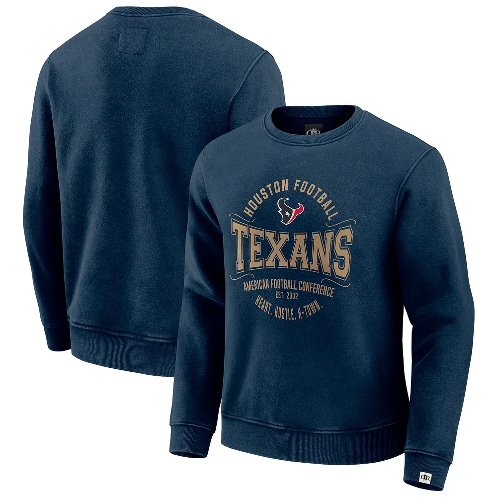 Men's Darius Rucker Collection by Fanatics Navy Houston Texans Vintage Pullover Sweatshirt