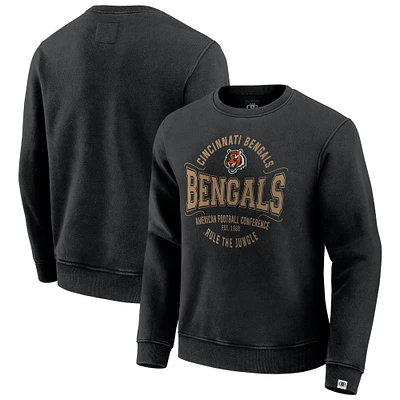 Men's Darius Rucker Collection by Fanatics Black Cincinnati Bengals Vintage Pullover Sweatshirt