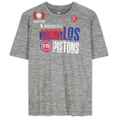 Detroit Pistons Team-Issued Gray "Los Pistons" T-Shirt from the 2023-24 NBA Season