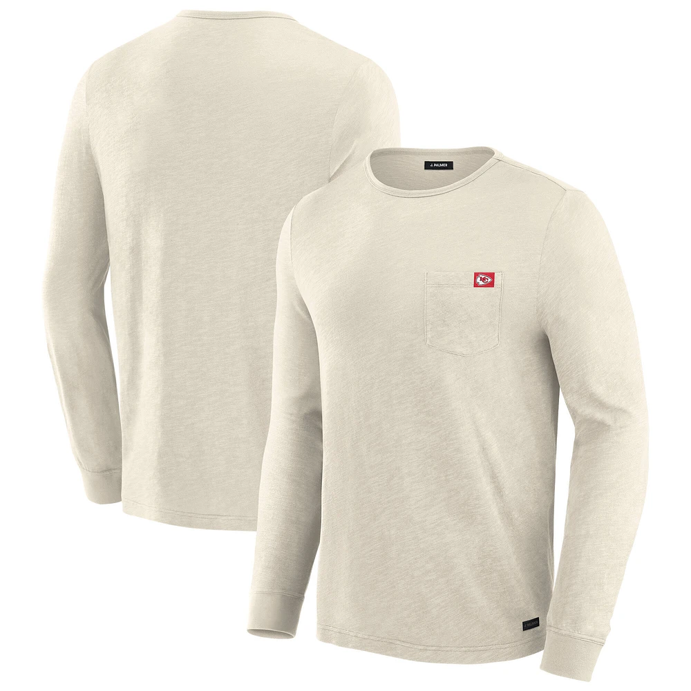 Men's J. Palmer Cream Kansas City Chiefs In-The-Pocket Long Sleeve T-Shirt