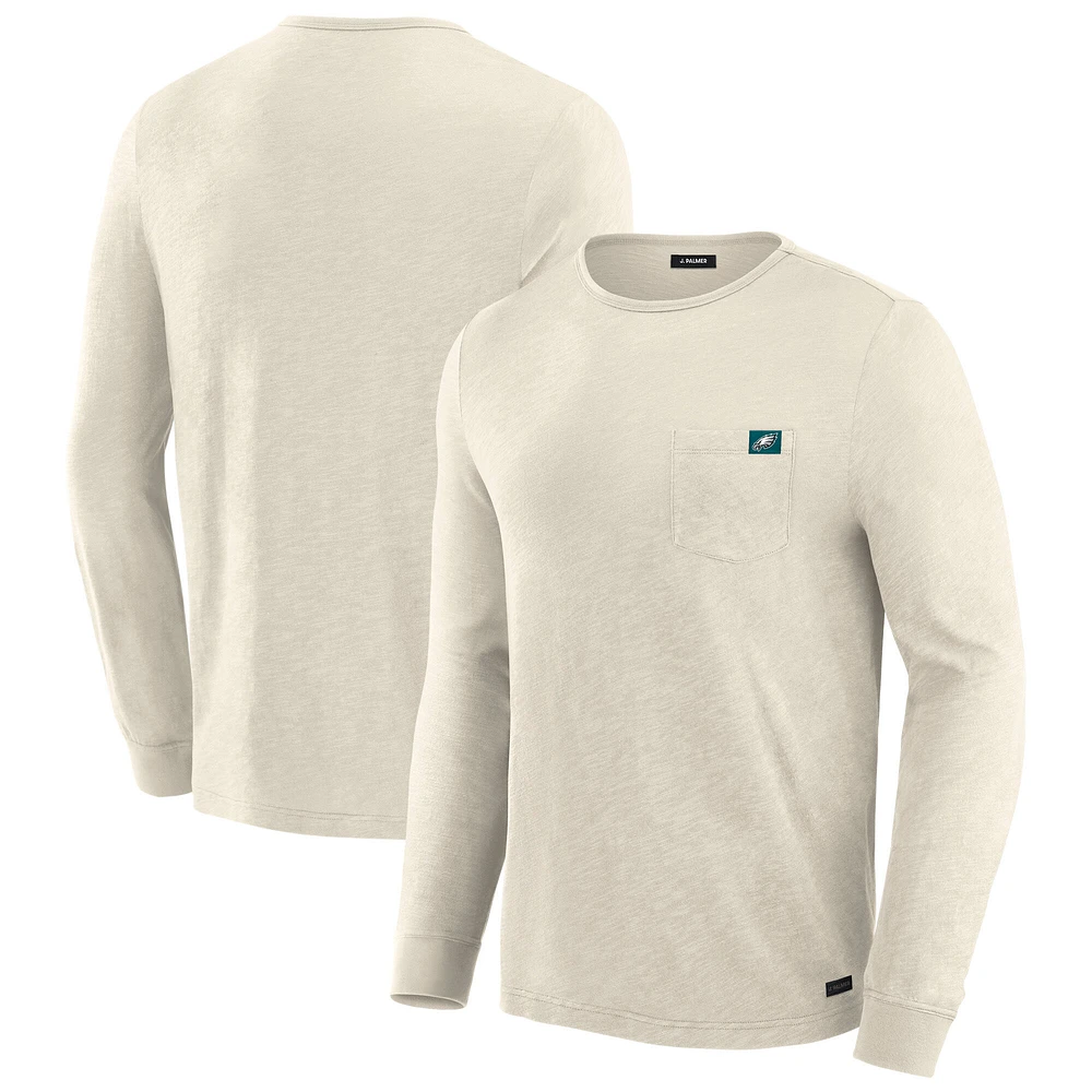 Men's J. Palmer Cream Philadelphia Eagles In-The-Pocket Long Sleeve T-Shirt