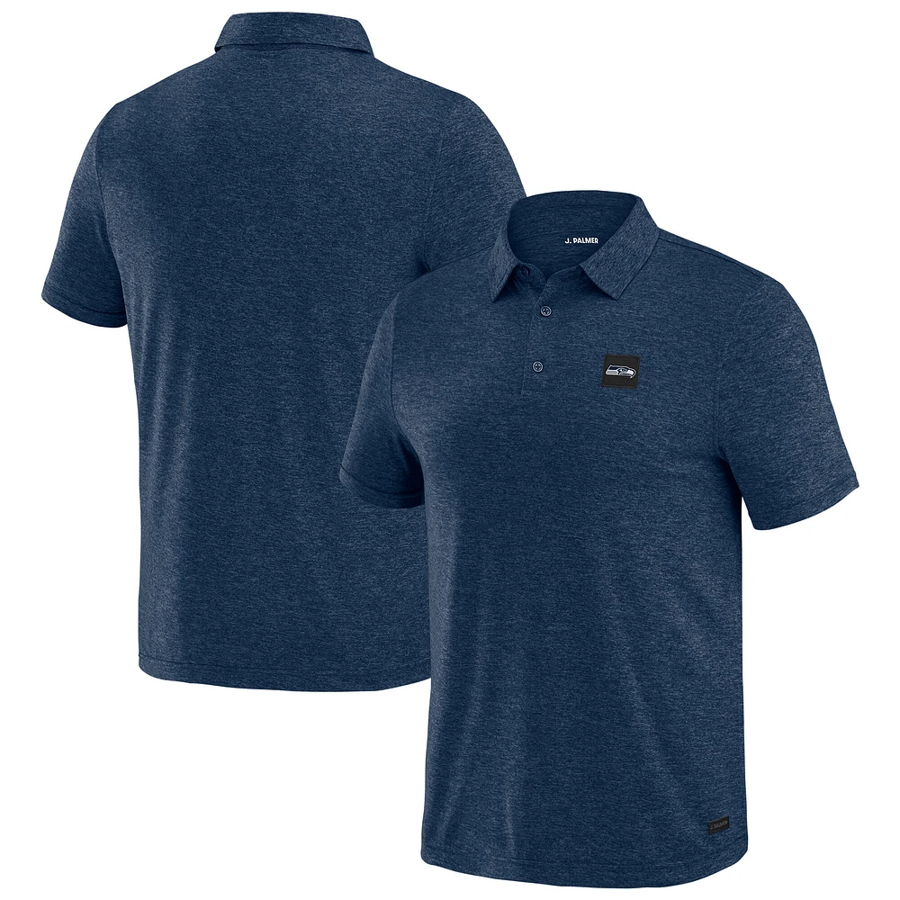 Men's J. Palmer College Navy Seattle Seahawks Four Down Polo