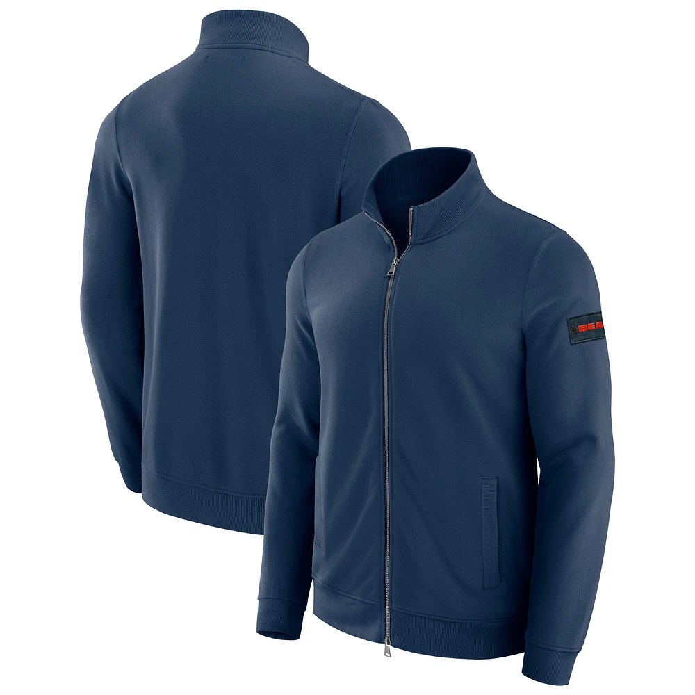 Men's J. Palmer Navy Chicago Bears QB1 Full-Zip Sweatshirt