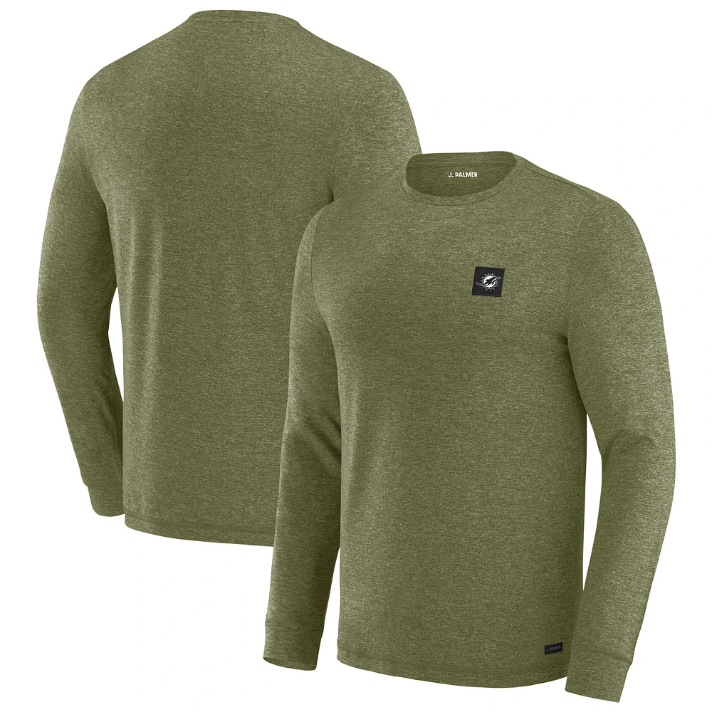 Men's J. Palmer Green Miami Dolphins Four Down Long Sleeve T-Shirt