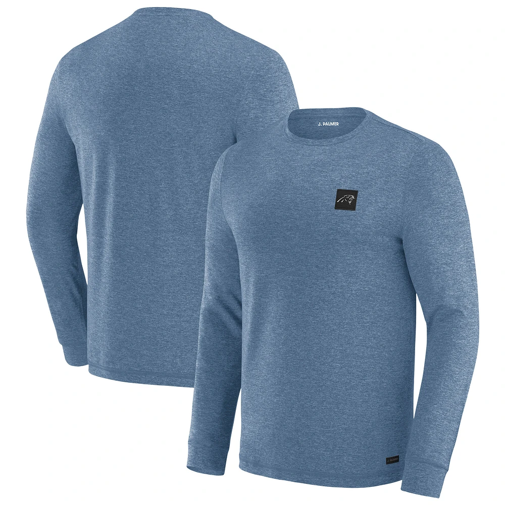 Men's J. Palmer Blue Carolina Panthers Four Down Long Sleeve T-Shirt