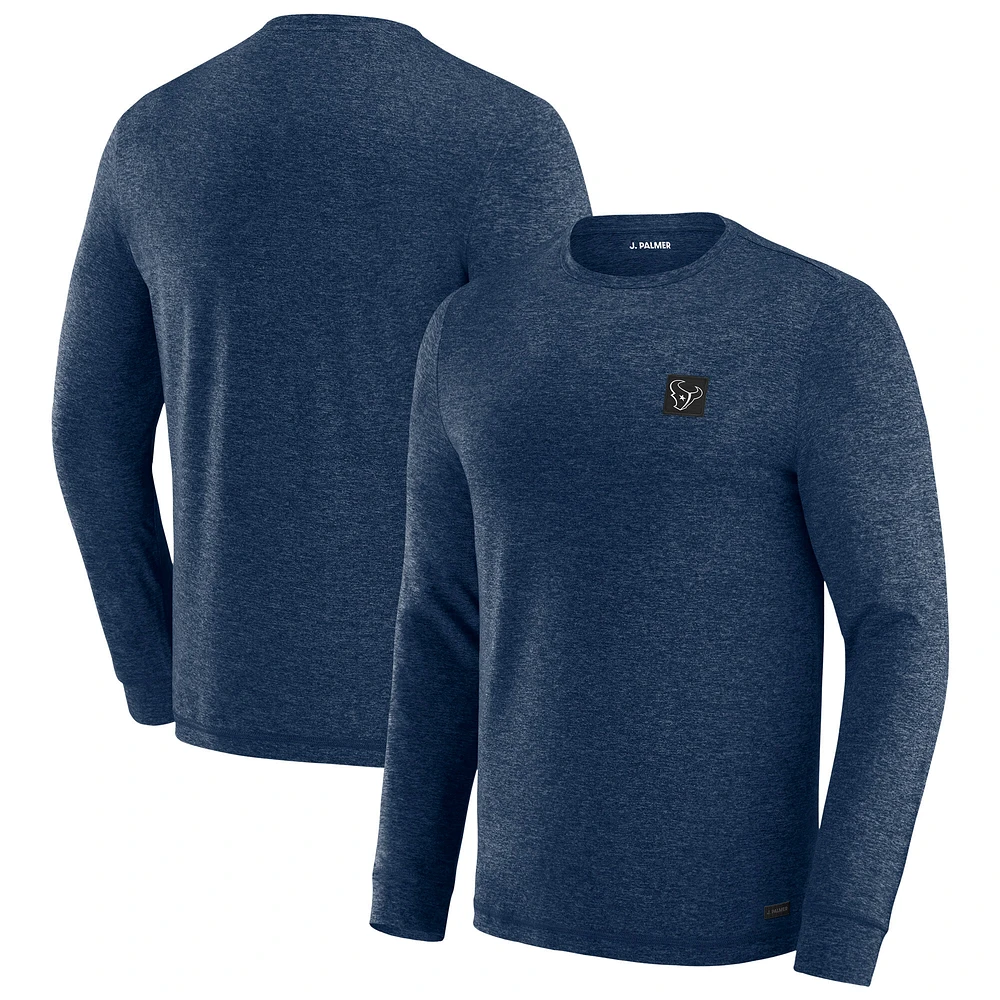 Men's J. Palmer Navy Houston Texans Four Down Long Sleeve T-Shirt
