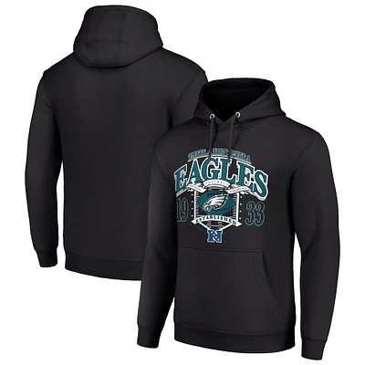 Men's Starter Black Philadelphia Eagles 80s Retro Pullover Hoodie