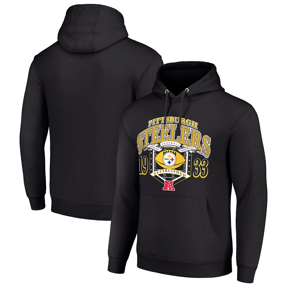 Men's Starter Pittsburgh Steelers 80s Retro Pullover Hoodie