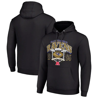 Men's Starter Black Baltimore Ravens 80s Retro Pullover Hoodie