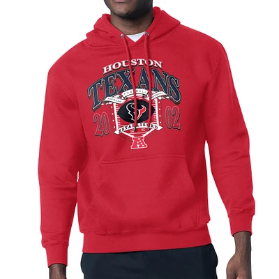 Men's Starter Red Houston Texans 80s Retro Pullover Hoodie