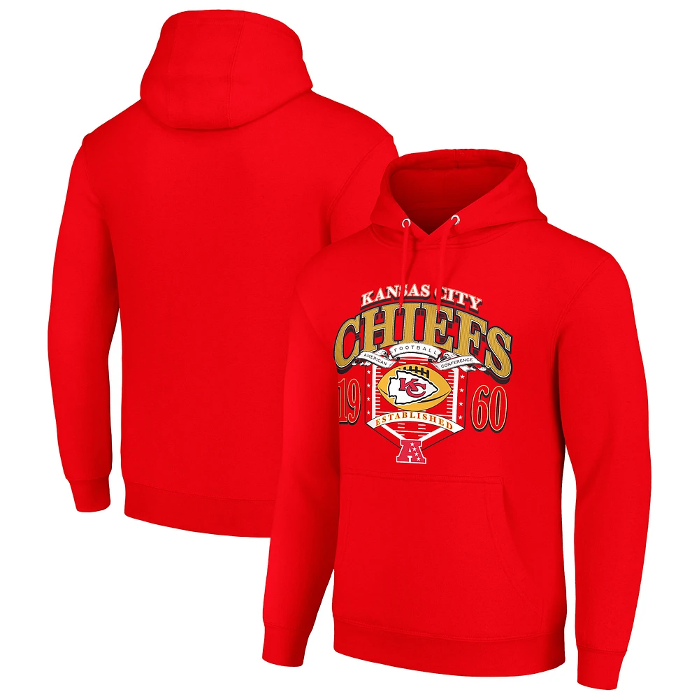 Men's Starter Red Kansas City Chiefs 80s Retro Pullover Hoodie