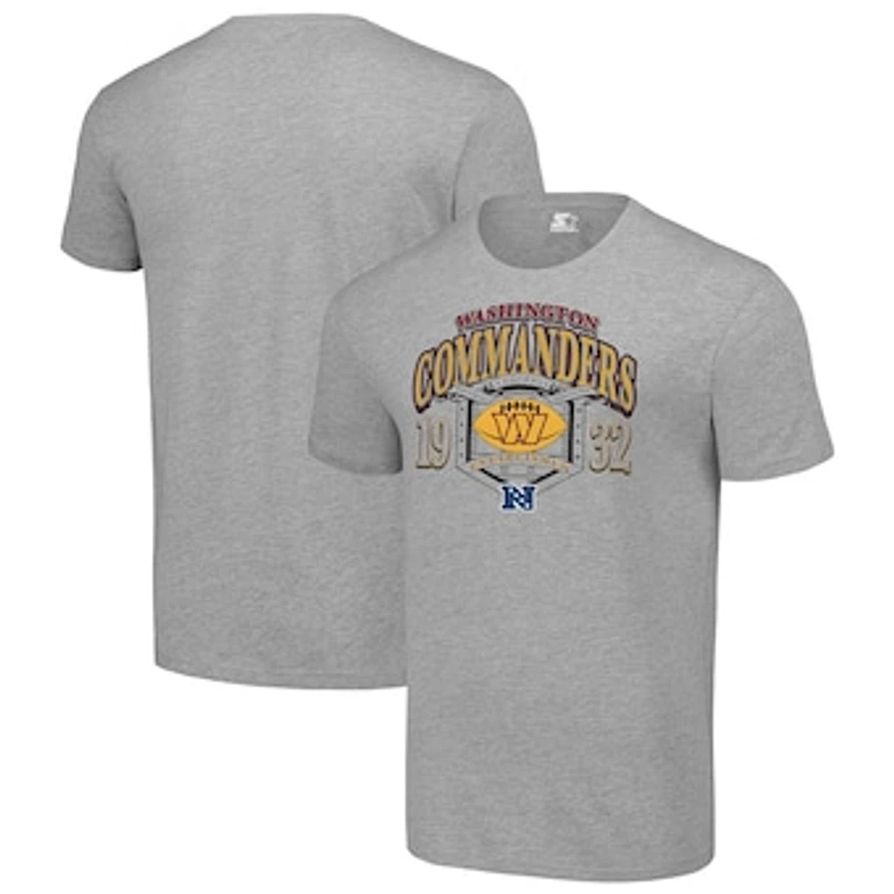 Men's Starter Heather Gray Washington Commanders ‘80s Inspired T-Shirt