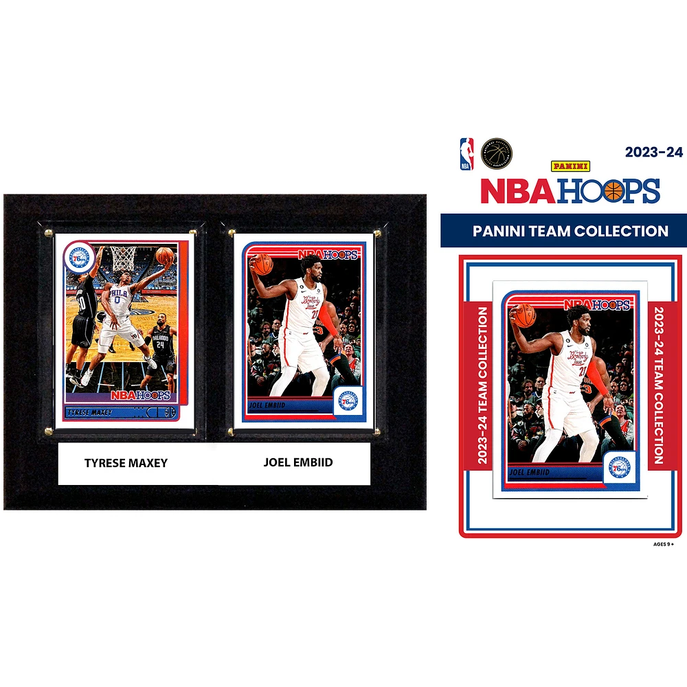 Philadelphia 76ers 6" x 8" Player Plaque & 2023-24 Team Trading Card Set