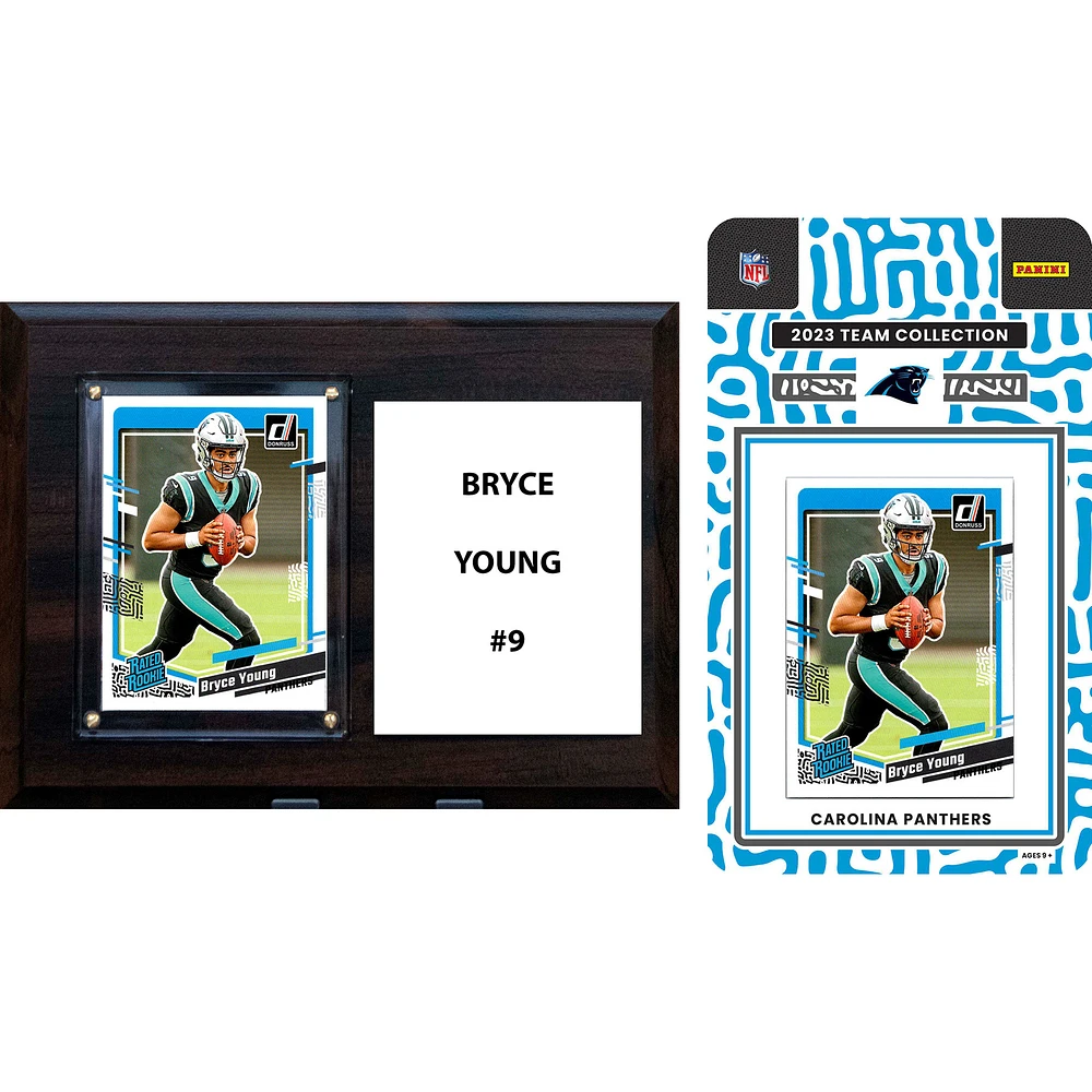 Carolina Panthers 6" x 8" Player Plaque & 2023 Team Trading Card Set