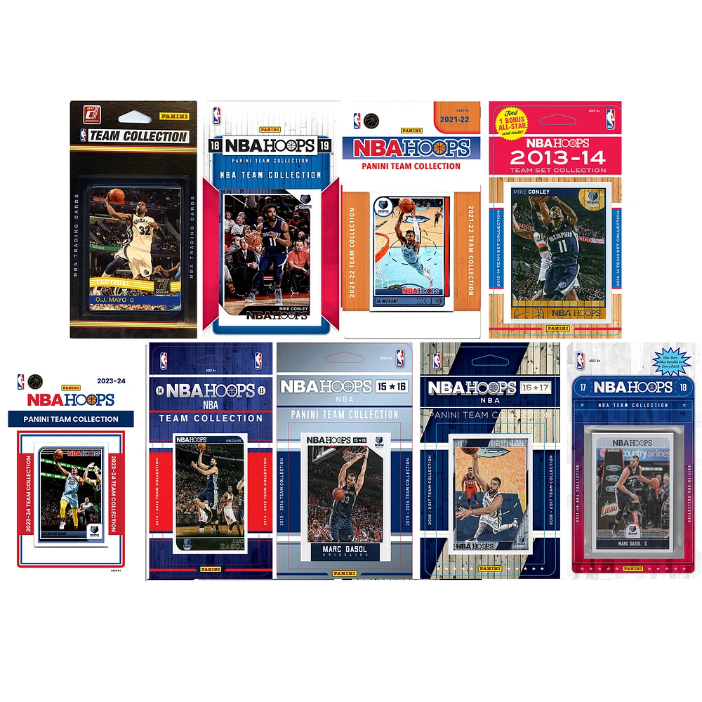 Memphis Grizzlies Team Multi-Season Trading Card Set