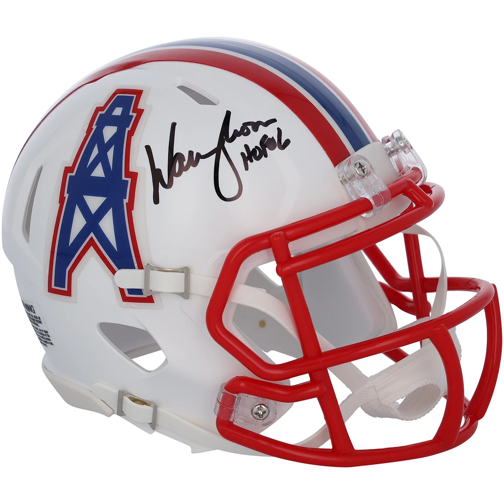 Warren Moon Houston Oilers Autographed 1981-98 Speed Mini Helmet with "HOF 06" Inscription