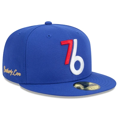 Men's New Era Royal Philadelphia 76ers 2024/25 City Edition Alternate 59FIFTY Fitted Hat