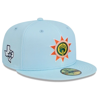 Men's New Era Light Blue San Antonio Spurs 2024/25 City Edition Alternate 59FIFTY Fitted Hat