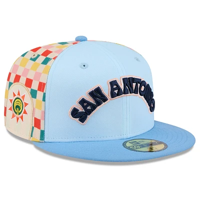 Men's New Era Light Blue San Antonio Spurs 2024/25 City Edition 59FIFTY Fitted Hat