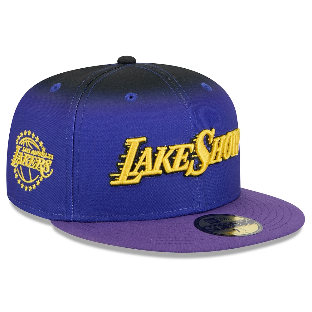 Men's New Era Purple Los Angeles Lakers 2024/25 City Edition 59FIFTY Fitted Hat