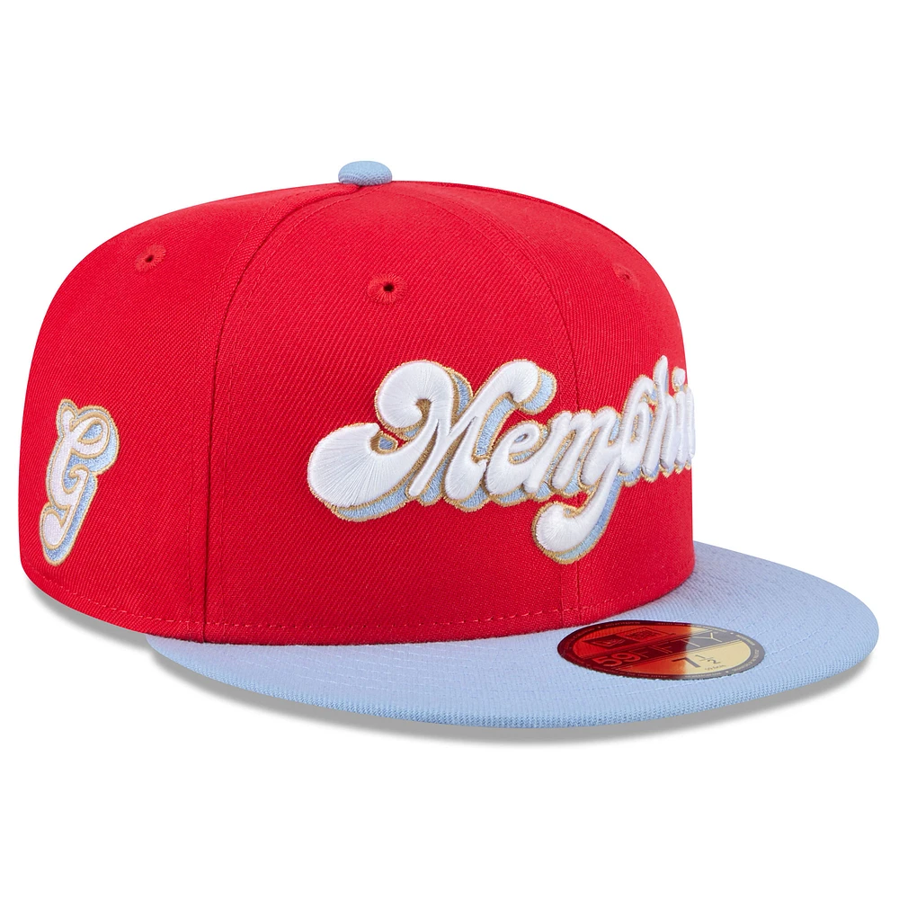 Men's New Era Red Memphis Grizzlies 2024/25 City Edition 59FIFTY Fitted Hat