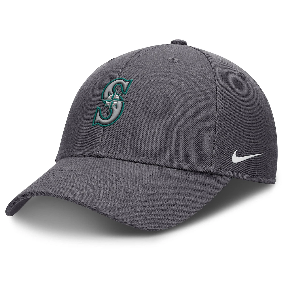 Men's Nike Gray Seattle Mariners Club Performance Adjustable Hat