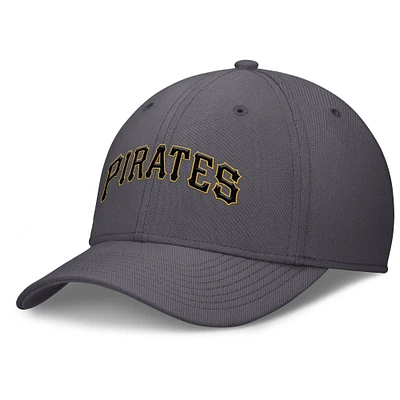 Men's Nike Gray Pittsburgh Pirates Swoosh Performance Flex Hat