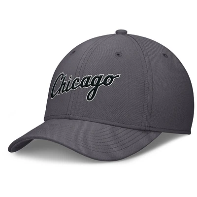 Men's Nike Gray Chicago White Sox Swoosh Performance Flex Hat