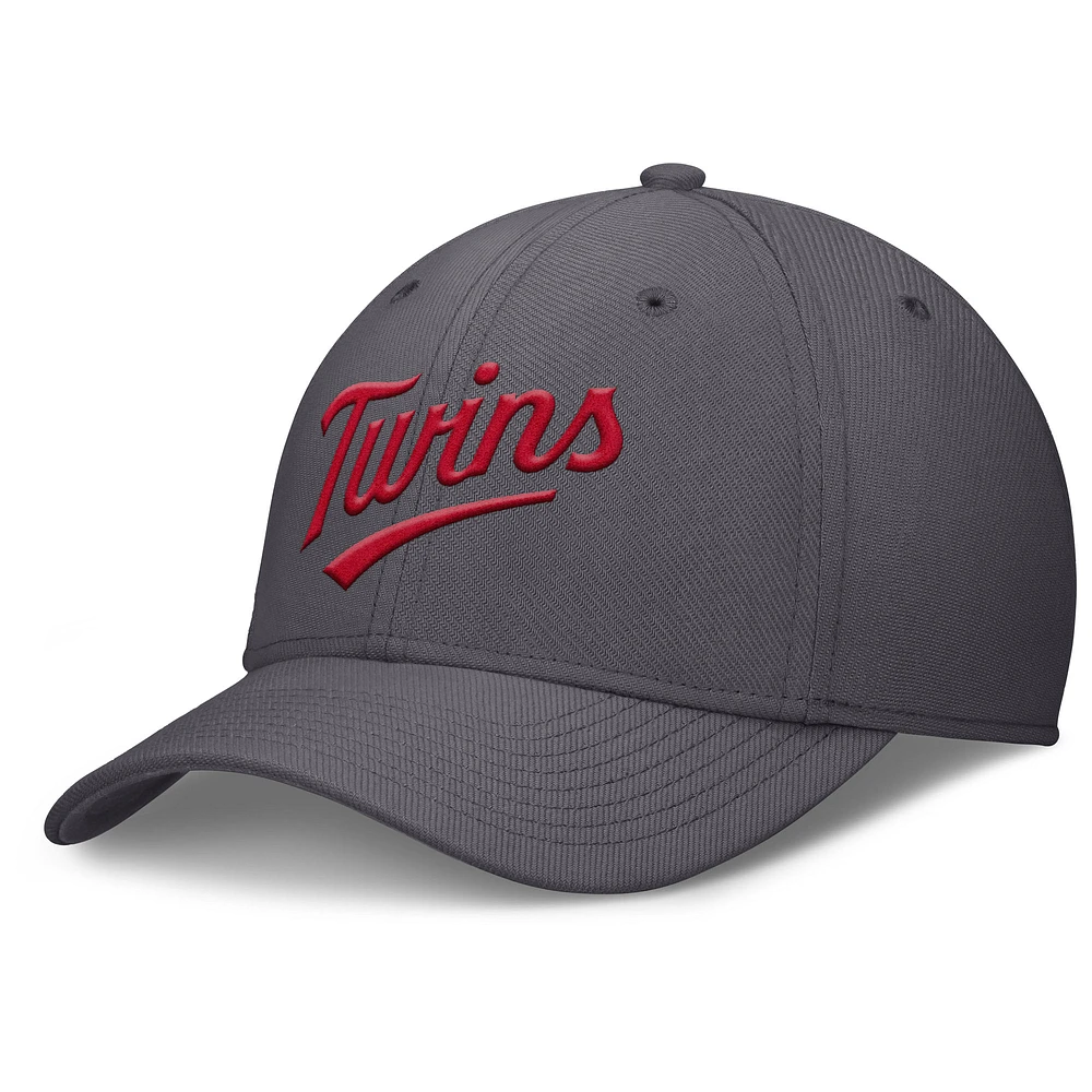 Men's Nike Gray Minnesota Twins Swoosh Performance Flex Hat