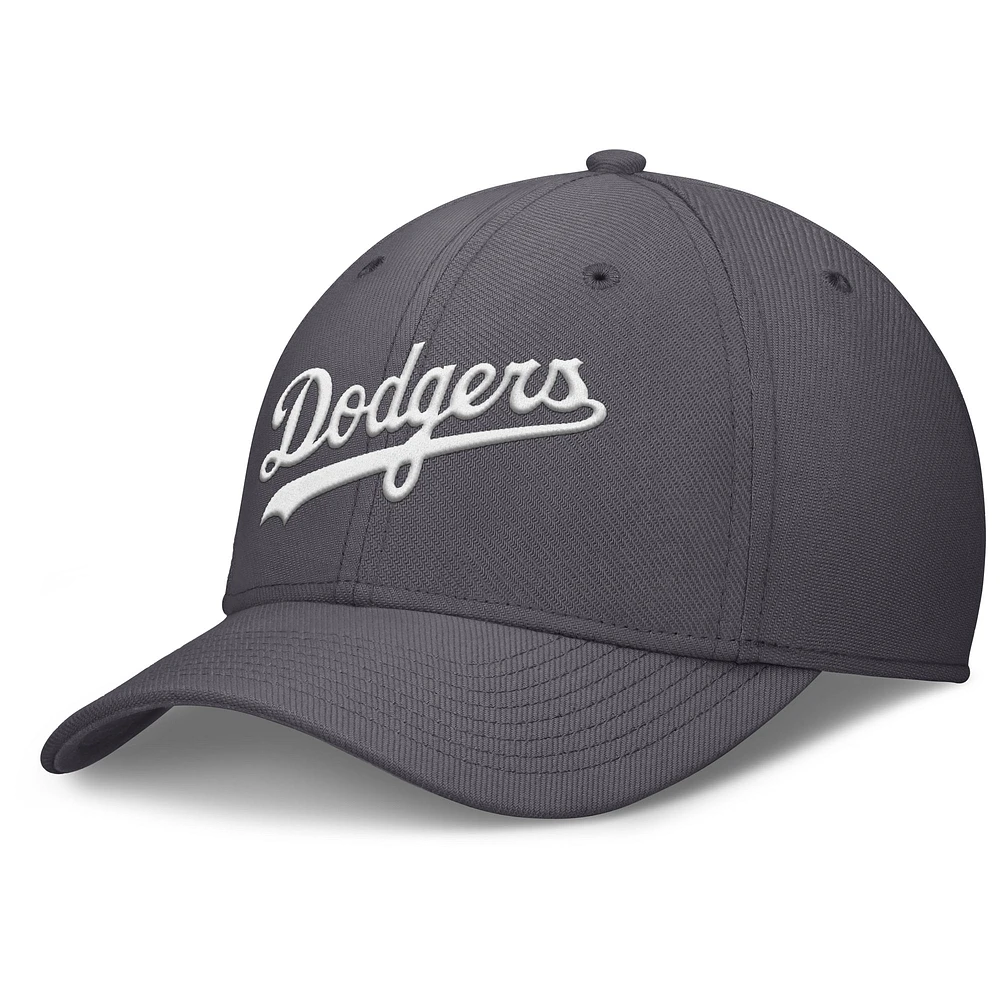 Men's Nike Gray Los Angeles Dodgers Swoosh Performance Flex Hat