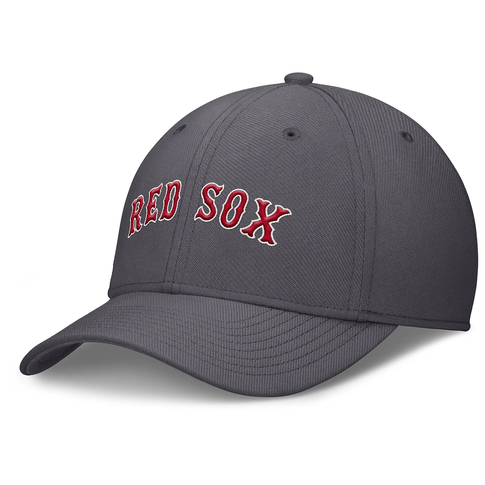 Men's Nike Gray Boston Red Sox Swoosh Performance Flex Hat