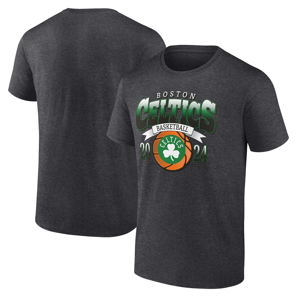 Men's Charcoal Boston Celtics Fast Break Finisher T-Shirt