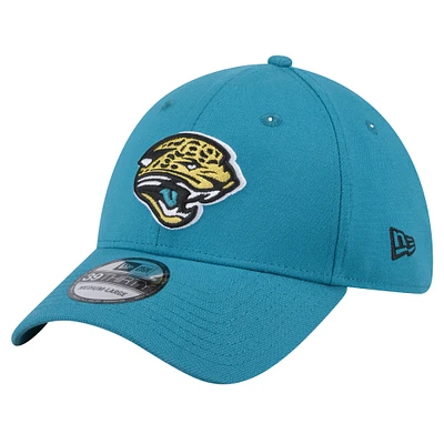 Men's New Era Teal Jacksonville Jaguars Throwback Logo Standard 39THIRTY Flex Hat