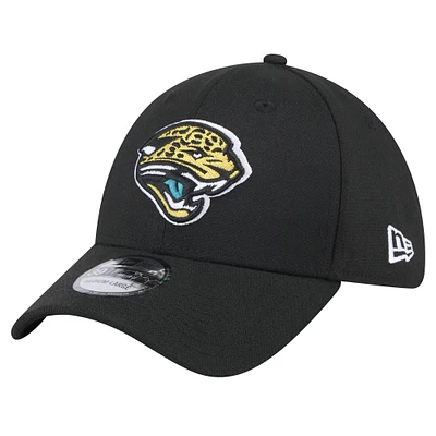 Men's New Era Black Jacksonville Jaguars Throwback Logo Standard 39THIRTY Flex Hat
