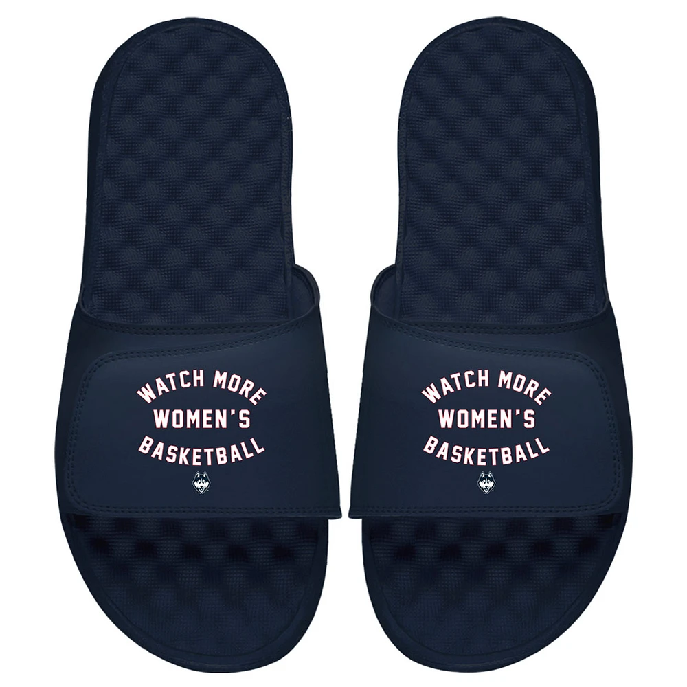 Unisex ISlide Navy UConn Huskies Watch More Women's Basketball Slide Sandals