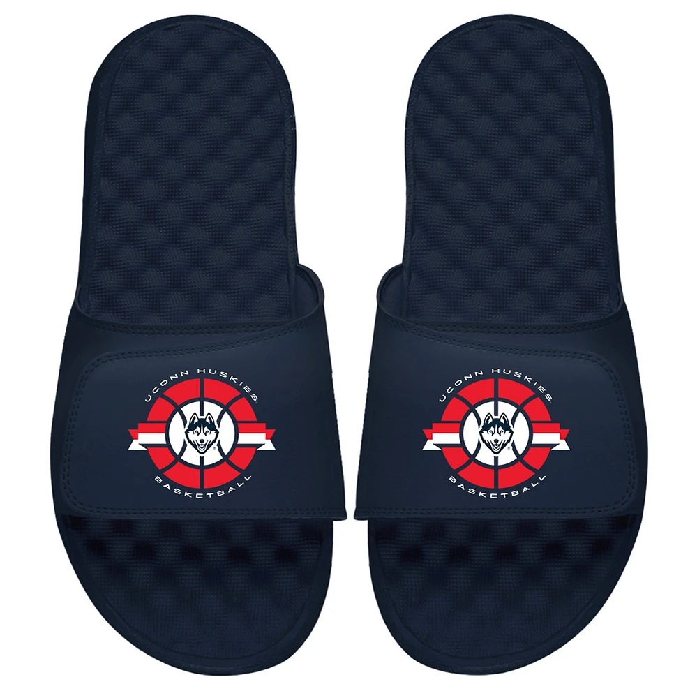 Unisex ISlide Navy UConn Huskies Basketball Logo Slide Sandals