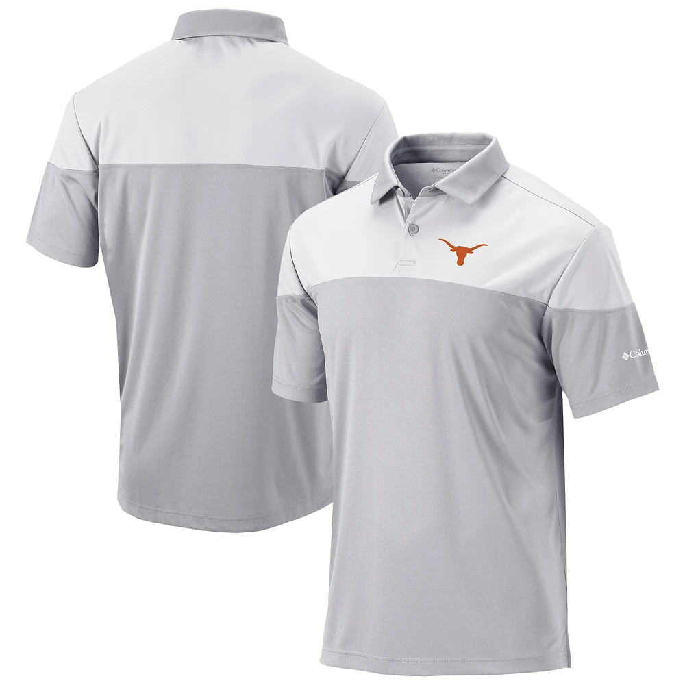 Men's Columbia Gray Texas Longhorns Best Ball Omni-Wick Polo