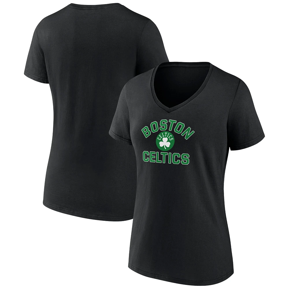 Women's Black Boston Celtics Overtime V-Neck T-Shirt