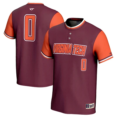 Youth GameDay Greats #0 Maroon Virginia Tech Hokies Softball Fashion Jersey