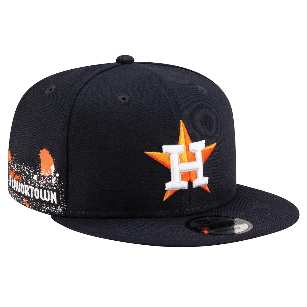 Men's MLB x Guy Fieri’s Flavortown Navy Houston Astros 9FIFTY Snapback Hat
