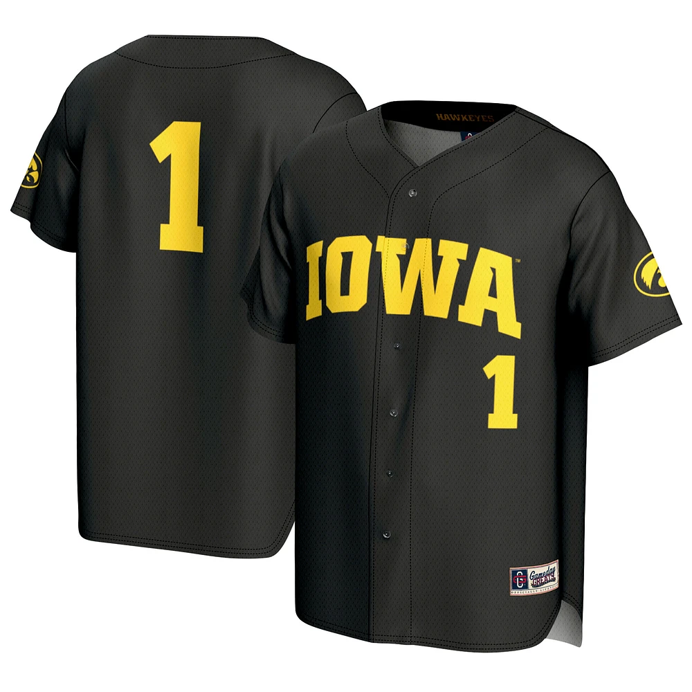 Unisex GameDay Greats #1 Iowa Hawkeyes Baseball Lightweight Fashion Jersey