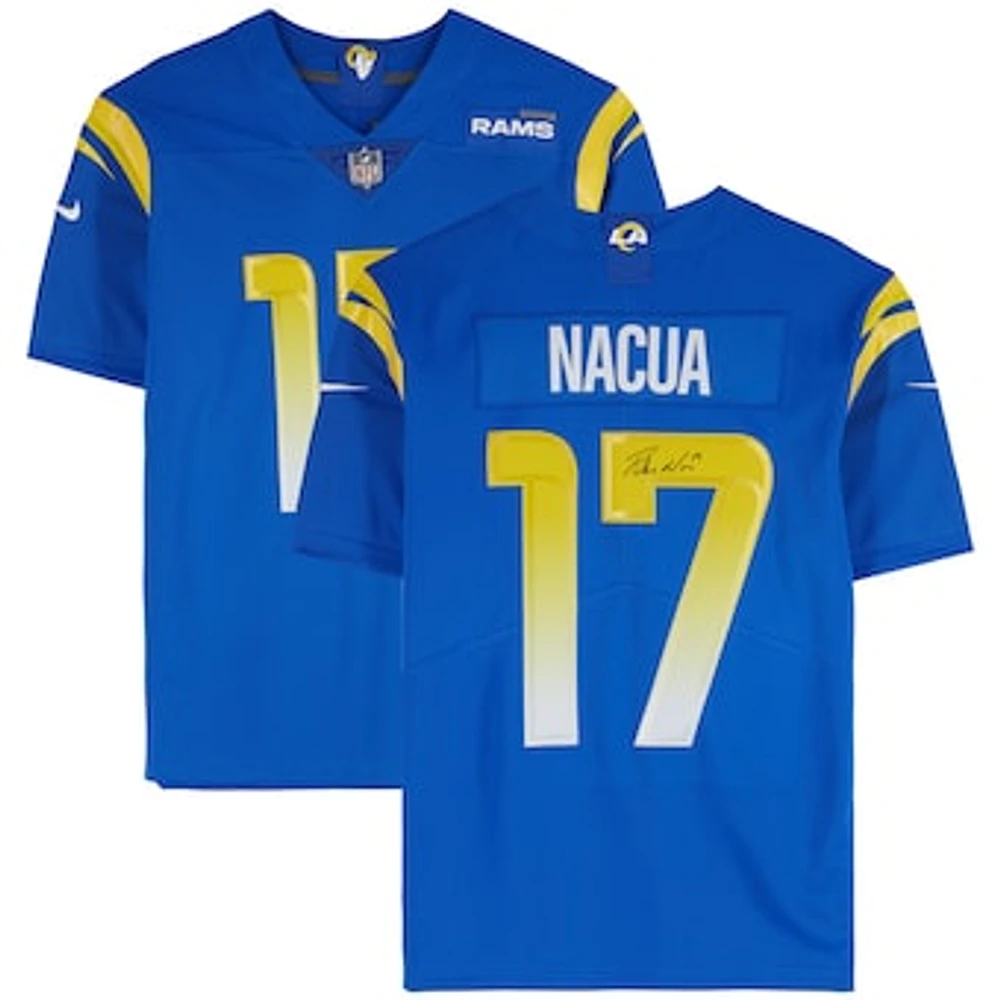 Puka Nacua Los Angeles Rams Autographed Royal Nike Limited Jersey