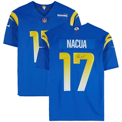 Puka Nacua Los Angeles Rams Autographed Royal Nike Limited Jersey