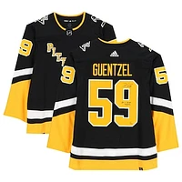 Jake Guentzel Pittsburgh Penguins Autographed Black Alternate adidas Authentic Jersey with Multiple Inscriptions - Limited Edition of 24