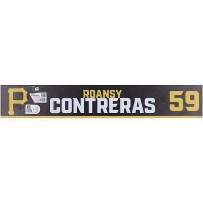 Roansy Contreras Pittsburgh Pirates Player-Issued #59 Black Nameplate from 2024 MLB Spring Training