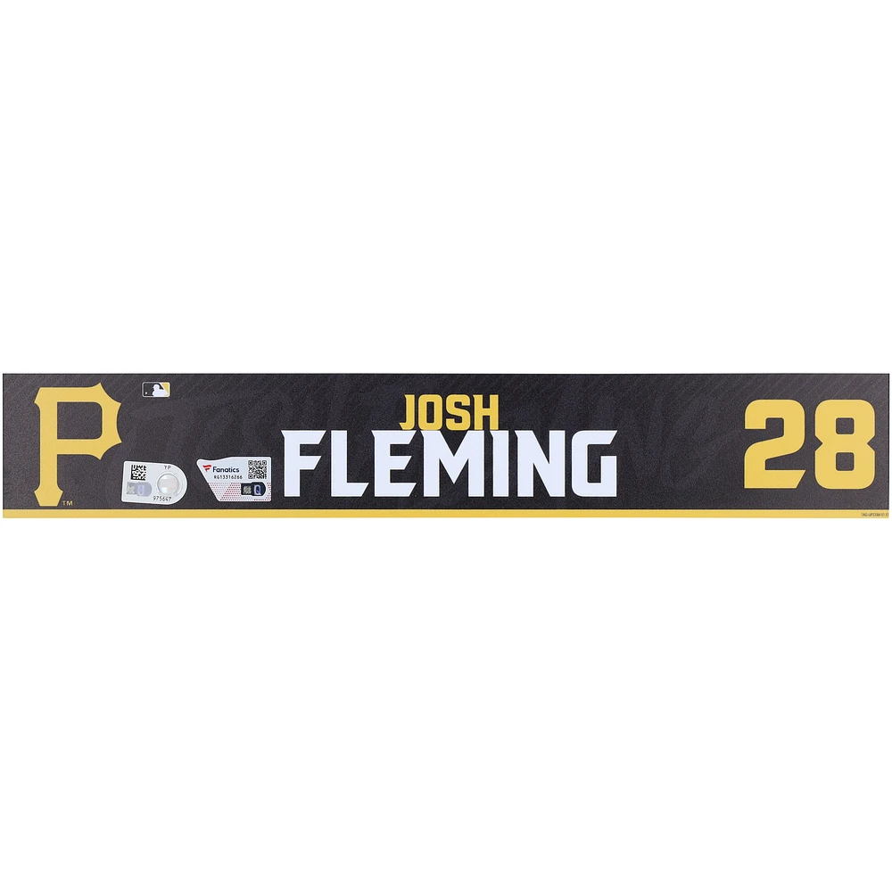 Josh Fleming Pittsburgh Pirates Player-Issued #28 Black Nameplate from 2024 MLB Spring Training