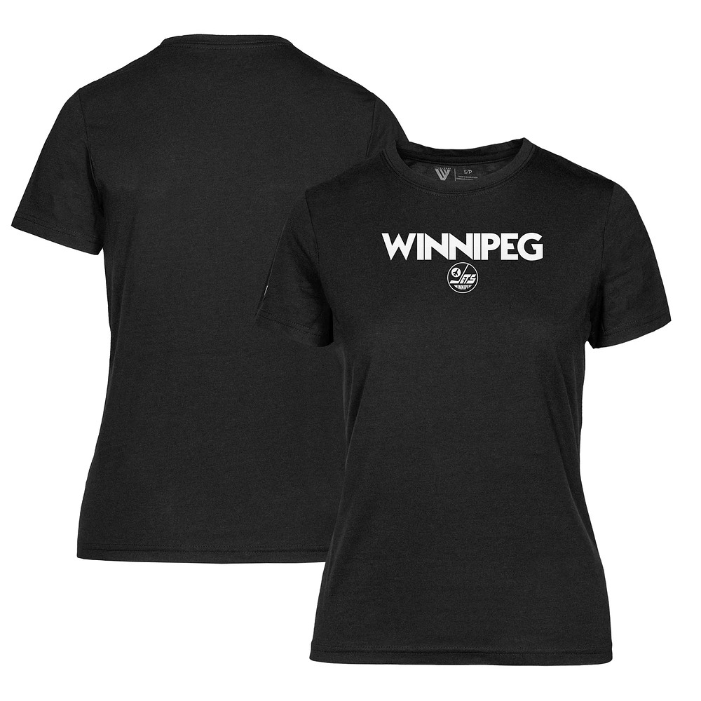 Women's Levelwear Black Winnipeg Jets Maddox City Capsule T-Shirt